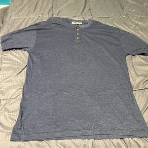 Timber trail blue Henley style short sleeve shirt top size xl